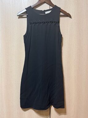 Ramy Brook Black Sleeveless Lace-Up Mini Dress